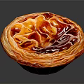 Golden Brown Egg Tart With Flaky Pastry Crust And Creamy Custard Filling