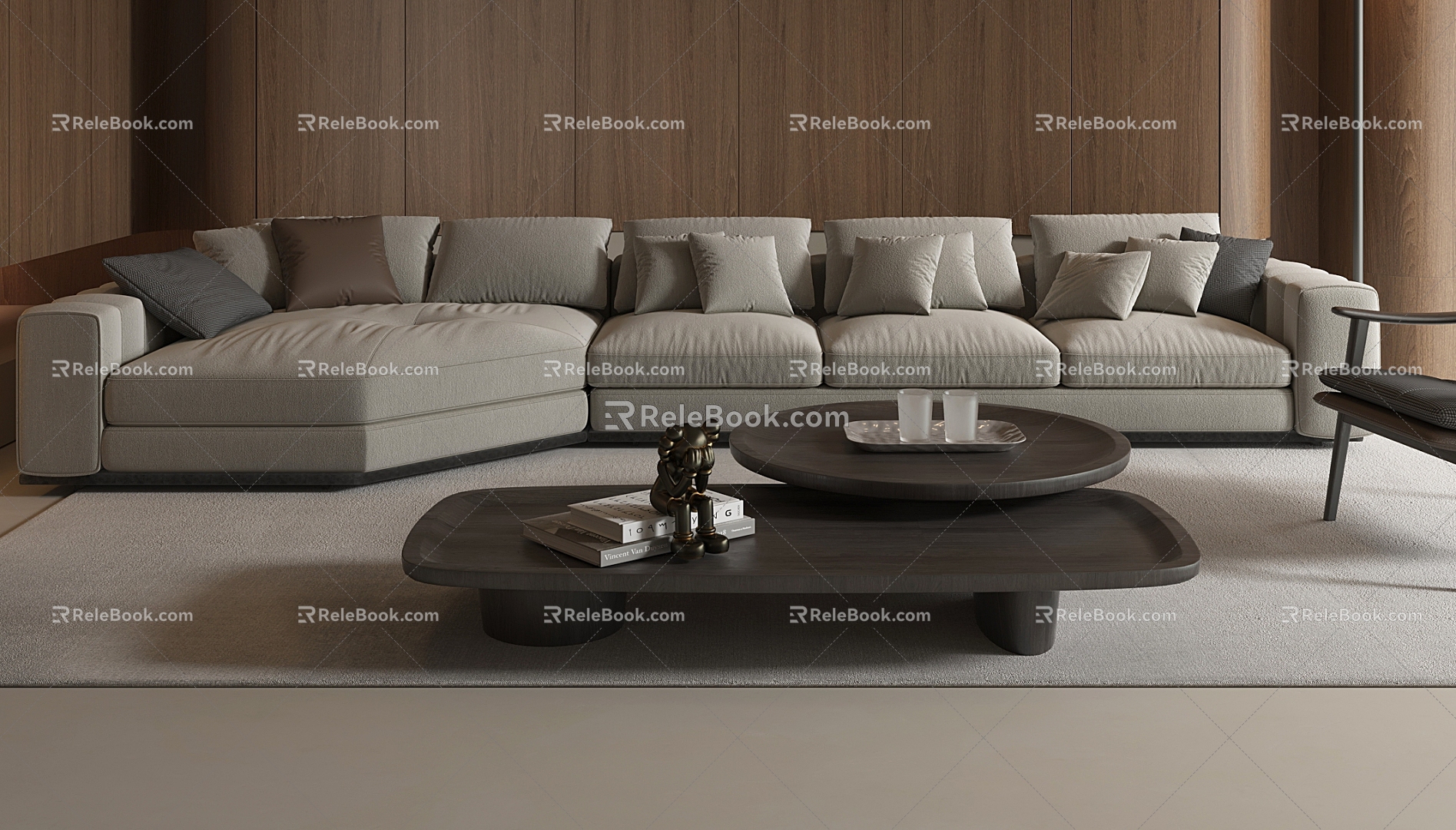 Sofa Coffee Table Combination Tea Table Combination Tea Table Furniture Leisure Chair Corner Sofa 3d model