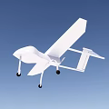 White Fighter Jet Flying in Blue Sky with Extended Wings and Landing Gear