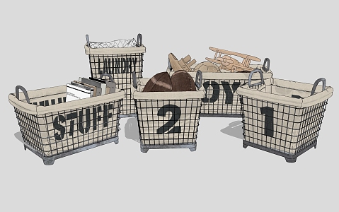 Modern Storage Basket Children's Storage Basket 3d model