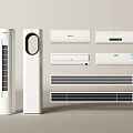 Modern White Air Conditioner Fans with Tower Wall Mounted and Ceiling Units