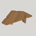 Unique Irregular Shaped Wooden Side Table For Modern Living Room Decor