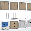 Modern Switch Socket 3d model