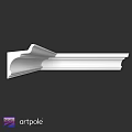 White Architectural Molding With Smooth Curved Design For Wall And Ceiling Trim Decoration