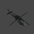 Detailed Military Helicopter With Rotors Cockpit Landing Gear And Fuselage