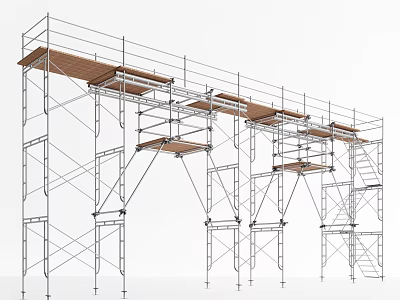 Modern Site Scaffolding Climbing Frame Climbing Ladder Site Ladder 3d model