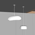 Modern Minimalist Interior With Two White Pendant Lights Hanging From Ceiling