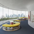 modern library 3d model