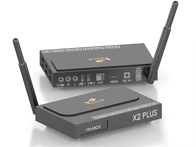 VIVAKY X2 PLUS Media Streaming Device with Dual Antennas Multiple Ports and Black Design 3d model