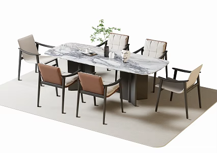 Dining Table and Chair Dining Chair 3d model