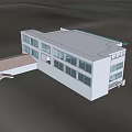Modern Multi Storey Office Building With Glass Curtain Wall And Sleek Design