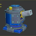 Modern Battery Laser Tower Turntable Sci-fi Tower Defense 3d model