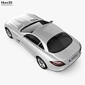 Silver Mercedes Benz SLR Sports Car With Sleek Body Design
