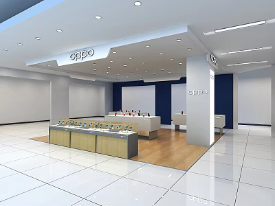 Hyundai Mobile Phone Store Counter 3d model