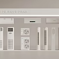Wall-mounted air conditioner Vertical air conditioner Air conditioner External unit 3d model