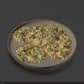 Delicious Crispy Cookies Topped With Pumpkin Seeds Served On A Round Metal Plate