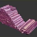 Various Stacked Wood and Stone Pieces with Natural Textures and Colors