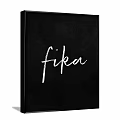 Handwritten Fika Word On Blackboard For Stylish Modern Interior Design