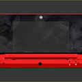 Red Nintendo DS Handheld Game Console With Dual Screens And Control Buttons