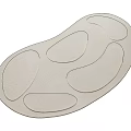 Modern shaped carpet floor mat 3d model