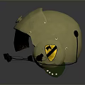 Yellow Military Tactical Weapon Helmet With Black Stripe And Protective Goggles