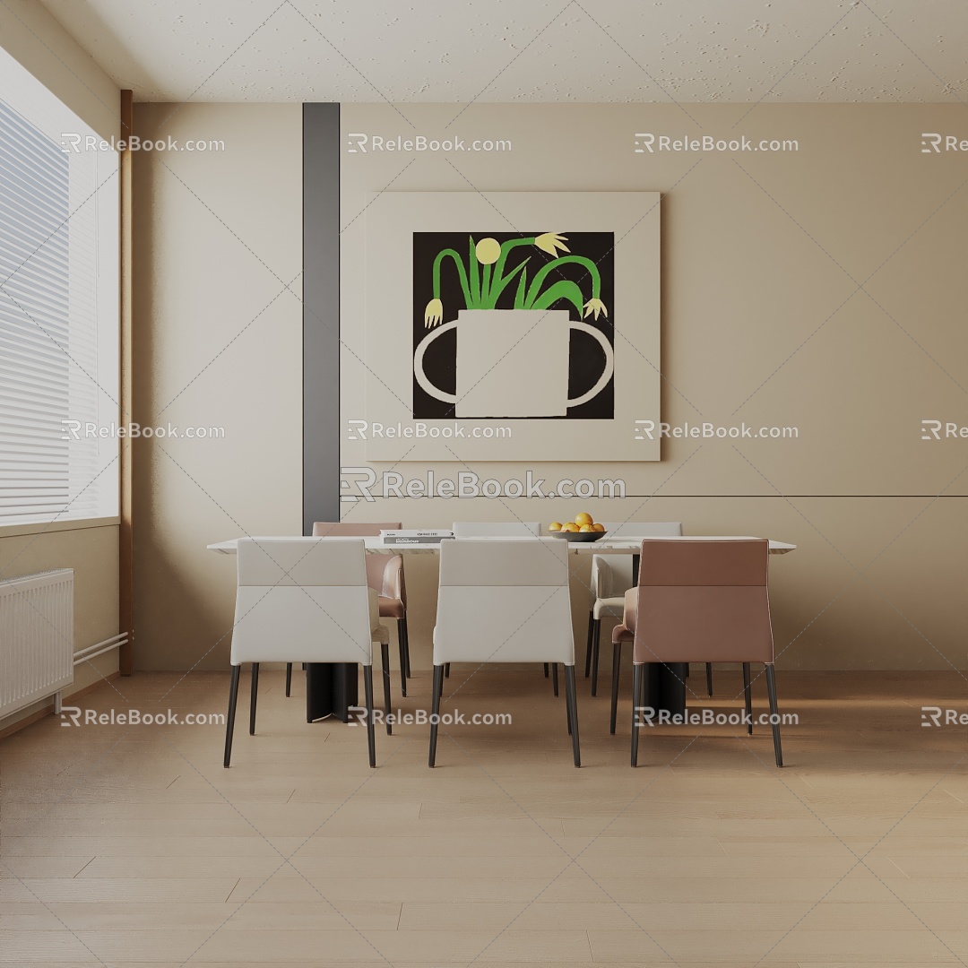 Modern table combination 3d model