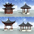 Chinese-style pavilion 3d model