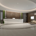 Company Reception Front Desk 3d model