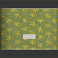 Green Decorative Ornament Set With Yellow Star Pattern And Silver Label Storage Box
