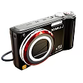 Fujifilm X S1 Ultra Zoom Digital Camera With Black Body Red Ring And Silver Accents