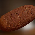 Fresh Brown Whole Grain Bread Loaf With Crusty Surface And Grain Particles 3d model