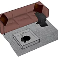 Modern Multiplayer Sofa 3d model