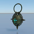Medical Device With Green Illuminated Cross And Metal Spikes Structure