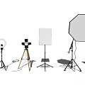 Commercial Photography Equipment Including Ring Light Tripod Reflector And Octagonal Softbox