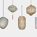 Lantern chandelier 3d model