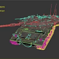 Vintage Military Vehicle Tank Featuring Armored Hull Cannon Tracks And Antennas