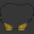 Yellow Goggles With Black Strap Spiked Edges And Round Lenses Design
