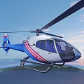 Modern Helicopter Small Commercial Helicopter 3d model