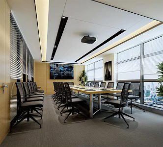 Modern Meeting Room Meeting Table and Chair 3d model