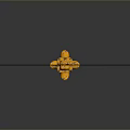 Worn Yellow Traffic Light Hanging From Wire With Three Lights On Gray Background