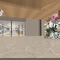 Colorful Floral Installation in Indoor Space with Spring Theme and Hello Spring Sign