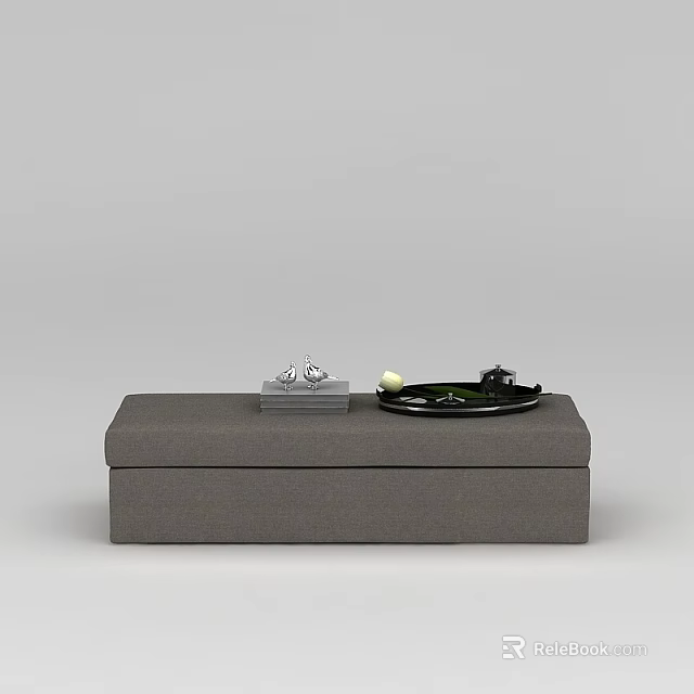 Tech Exhibition Hall Interior With Gray Display Platform Tray White Sphere And Black Objects 3d model