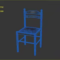 Wooden Frame Leisure Chair In Classic Design Featuring Red Upholstered Seat And Simple Backrest