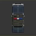 Block Style Police Car Model With Red Blue Sirens Badge And White Blue Body