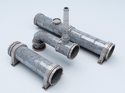 pipe water pipe metal sewer model