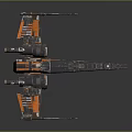 Gray And Orange Themed Amusement Equipment With Multi Engine Wings For Theme Parks