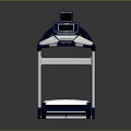 Modern Fitness Treadmill With Digital Display And Blue White Running Belt