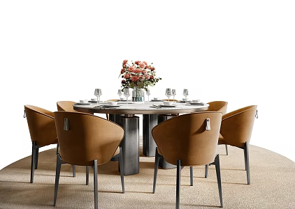 Minotti Miloti Restaurant Table Combination 3d model