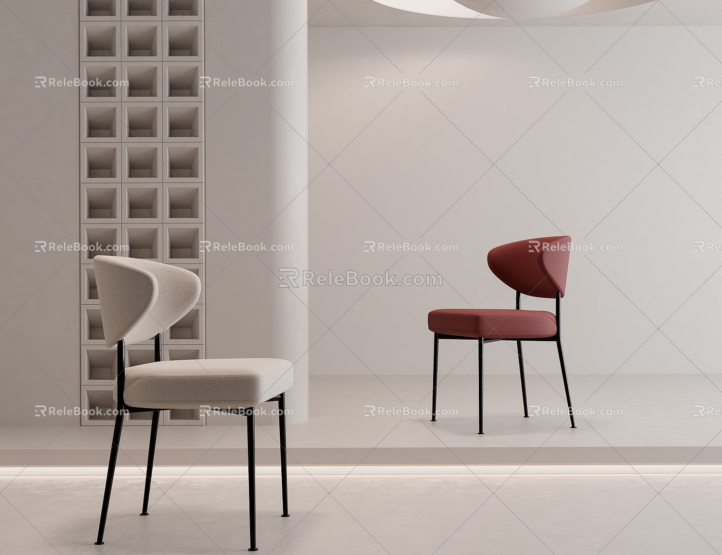 Dining Chair Single Chair 3d model