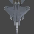 Advanced Gray Military Fighter Jet With Missiles Open Cockpit And Sharp Wings